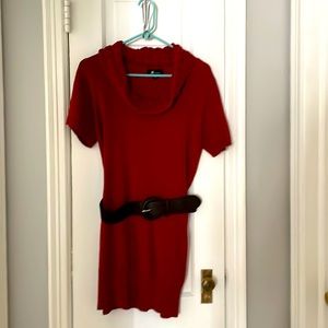 Burnt Orange Sweater Dress